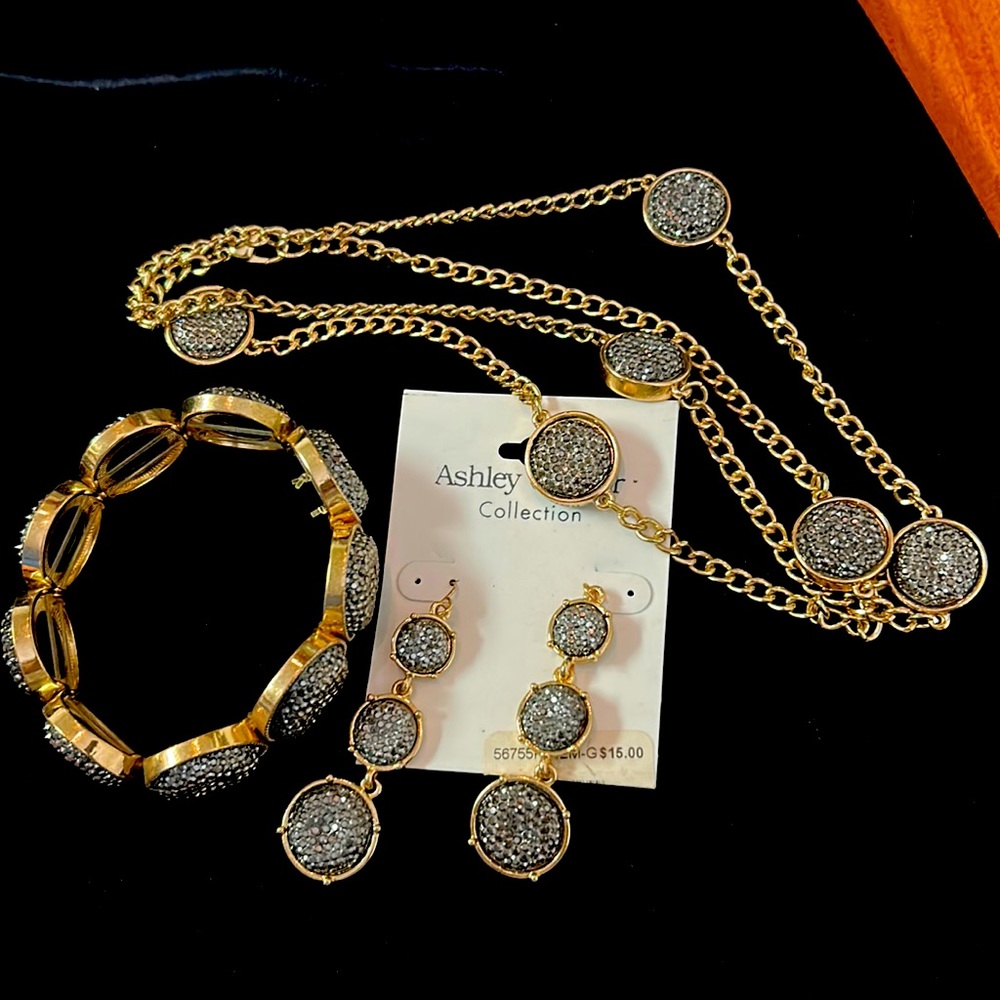 Ashley Cooper necklace earring bracelet set -New